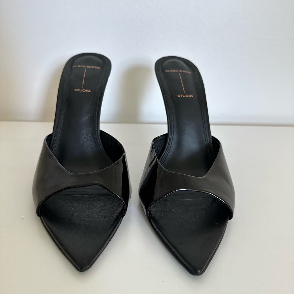 Black Suede Studio | Brea Mule Black Patent | 39.5 EU (Runs Small - see listing) - Picture 4 of 13